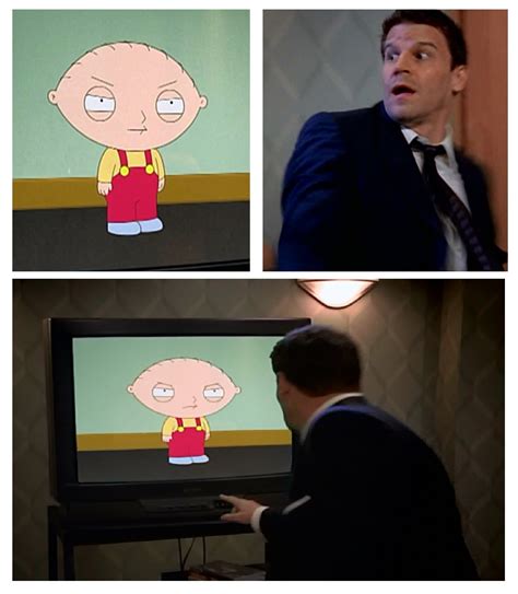 bones booth sees stewie.